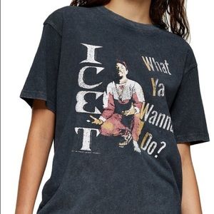 Top shop Ice T Washed Black Graphic Tee